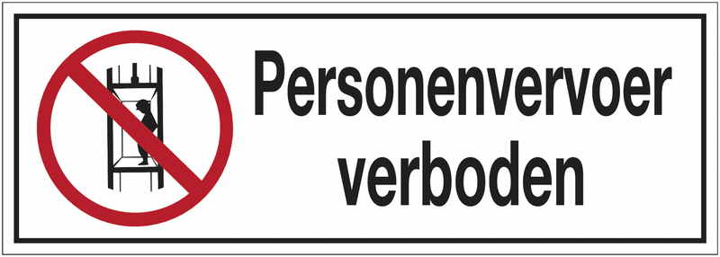 Rechthoekige Verbodsborden En Stickers Personenvervoer Verboden Seton