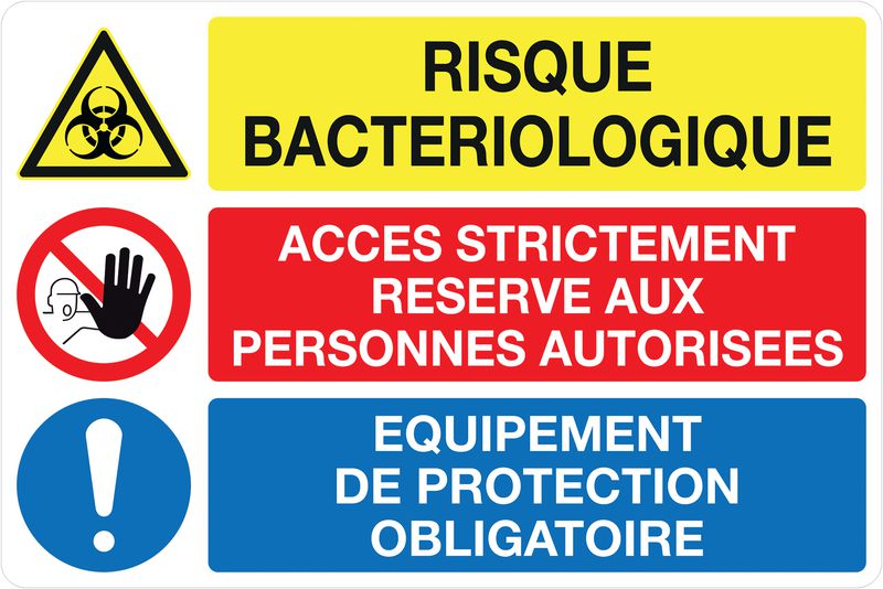 Panneau Pvc Risque Bact Riologique Acc S Interdit Epi Signals