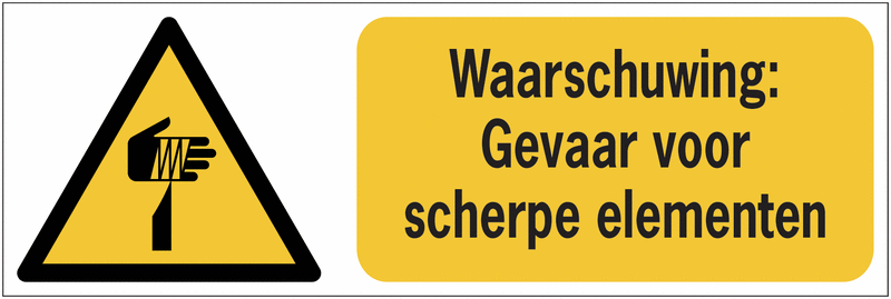 Horizontale Waarschuwingsborden En Stickers ISO 7010 Gevaar Voor