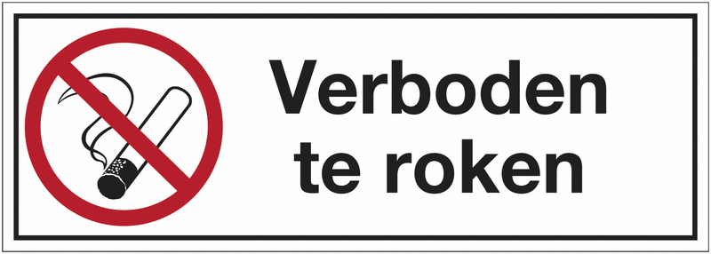 Rechthoekige Verbodsborden En Stickers Verboden Te Roken Seton