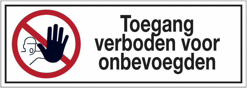 Rechthoekige Verbodsborden En Stickers Toegang Verboden Voor