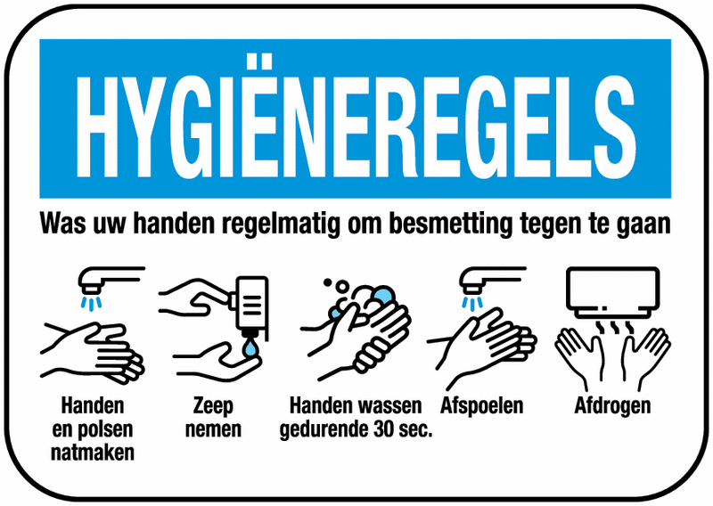 Informatieborden En Stickers Stappenplan Handen Wassen Seton