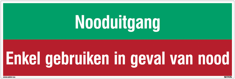 Evacuatieborden En Stickers Nooduitgang Enkel Gebruiken In Geval Van