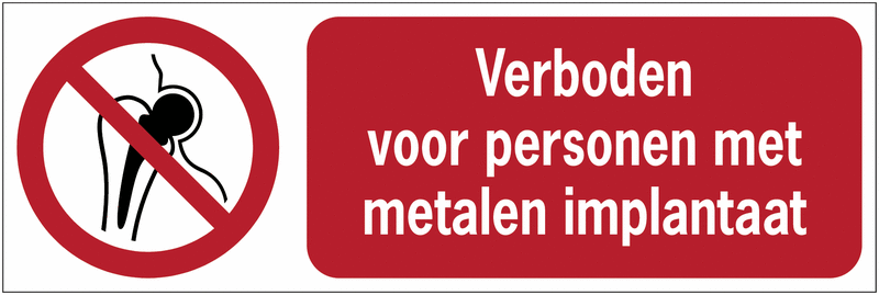 Horizontale Verbodsborden En Stickers ISO 7010 Verboden Voor