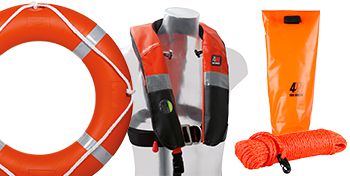 Sac De Sauvetage Aquatique 400 Kg - Corde Flottante 15m, Orange Haute Visibilité - Pour Sports Nautiques, Inondations, Urgences
