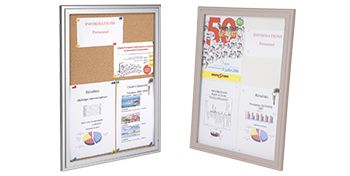 Vitrinekast Nobo draaideur voor buiten 8x A4 magnetisch - GK Vitrinekast Nobo draaideur voor buiten 8x A4 magnetisch - GK
