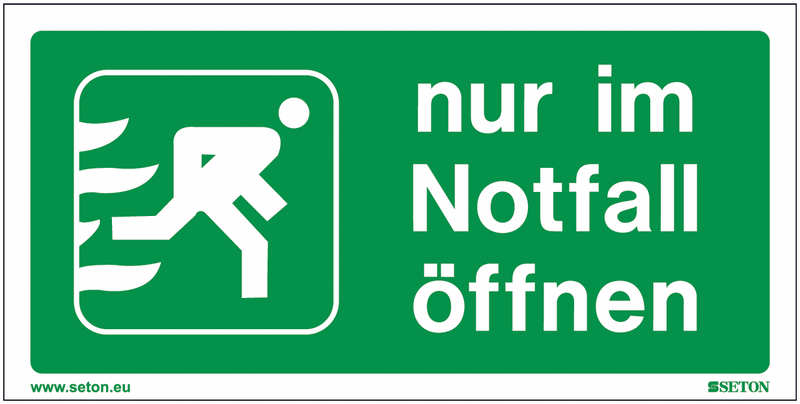 Fluchtwegschild online kaufen, Rettungszeichen nach Norm | SETON