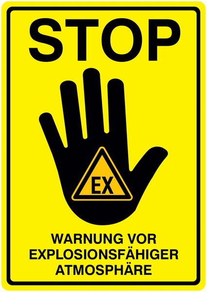 Schild Warnung Vor Explosionsf higer Atmosph re Kaufen SETON