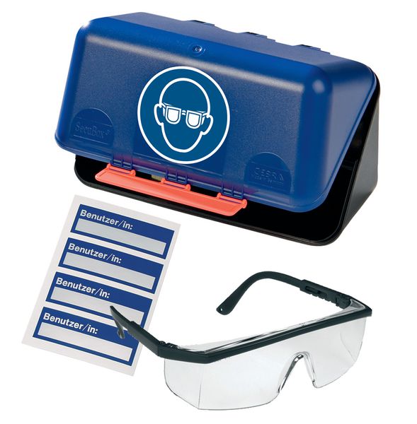 Midibox für 4 Schutzbrillen, blau Midibox für 4 Schutzbrillen, blau