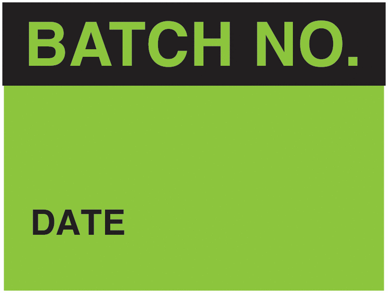 Batch No. Date - Fluorescent Jumbo Write-On Labels | Seton