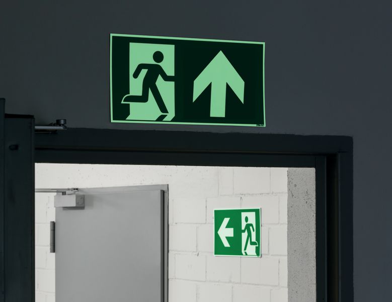 Rettungszeichen Notausgang links ISO 7010 | Brandschutz- und