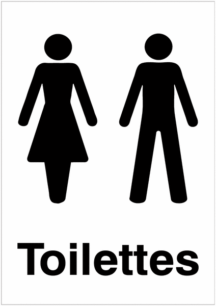 Le panneau de toilette des filles et des garçons, l'icône des toilettes