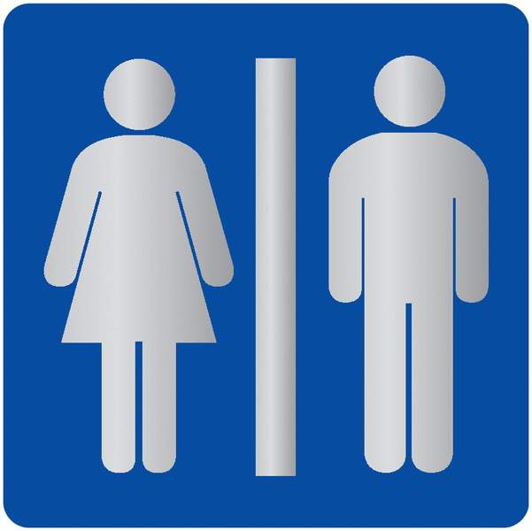 Alu Brossé - Braille - WC Handicapés + cuvette 200x50mm