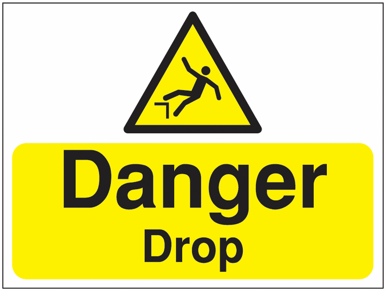 Construction Signs - Danger Drop | Seton