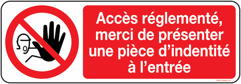 Panneau Vintage Entrée Interdite - Tôle Aluminium Française 1988 30x15 Cm