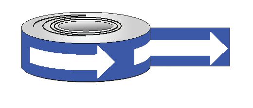 Lot De 12 Flèches Adhésives Pour Sol - Marquage De Sécurité Pour Commerces - Bleu, 250 Mm - Colle Forte