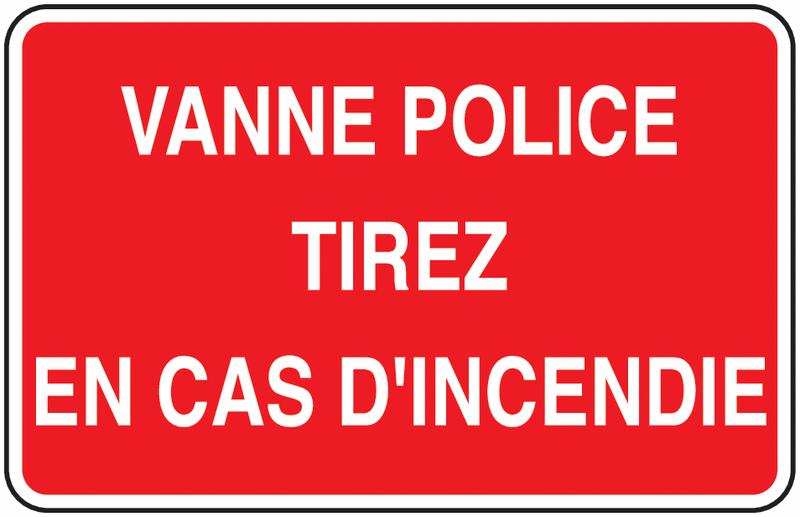 Panneau PVC Vanne police 250 x 160 mm Signals — free download