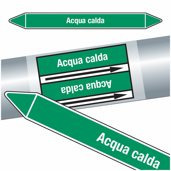 Etichette per tubazioni CLP 