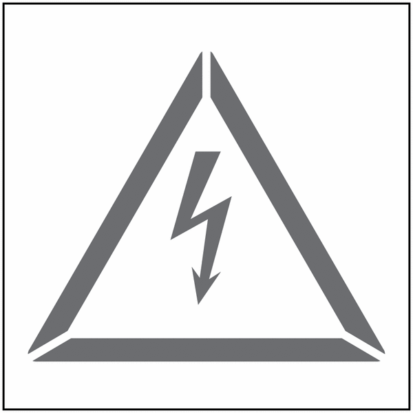 Pochoir symbole Eclair 400 x 400 mm | Signals
