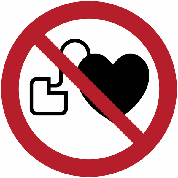 Herzschrittmacher/Implantate/Metallteile Verbotsschilder | SETON