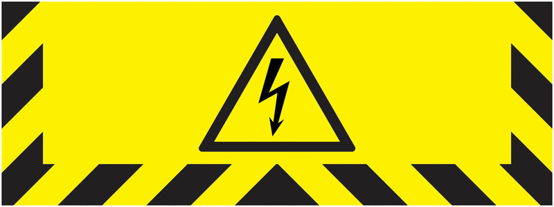 Autocollant marquage au sol Eclair danger électrique | Signals