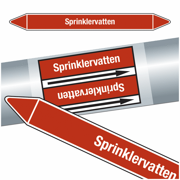 Rörmärkning (brandskydd) - Sprinklervatten | Seton