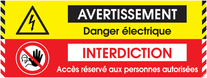 Autocollant marquage au sol Danger électrique | Signals