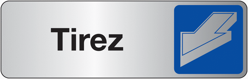 Plaquette Porte "Sonnez SVP" 170x45mm - Plexiglas Adhésif - Fabrication Française