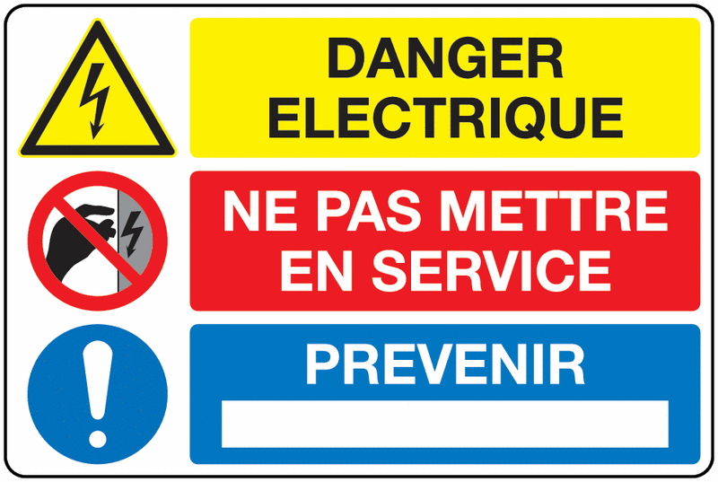Panneau PVC Signaux associés Danger électrique I | Signals