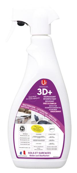 Dégraissant désinfectant moussant sols et surfaces