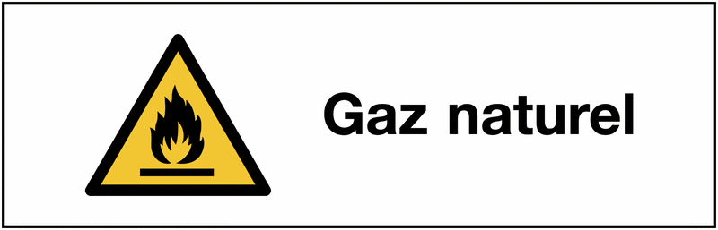 Plaque Gravée Autocollante 20x15cm "coupure Générale Gaz