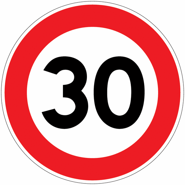 Panneau B14 - Limitation de vitesse à 30 km/h (NF - CE) | Seton