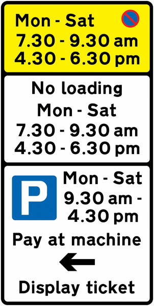 Loading Traffic Sign Loading bay signs: loading bay sign with loading bay | Seton