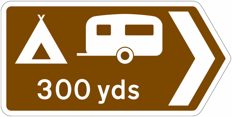 Traffic Signs - Campsite 300 Yards (Arrow Right) | Seton