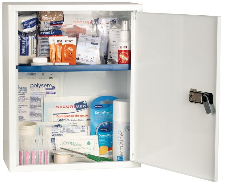 Armoire à pharmacie Fédération Football 1 porte - garnie