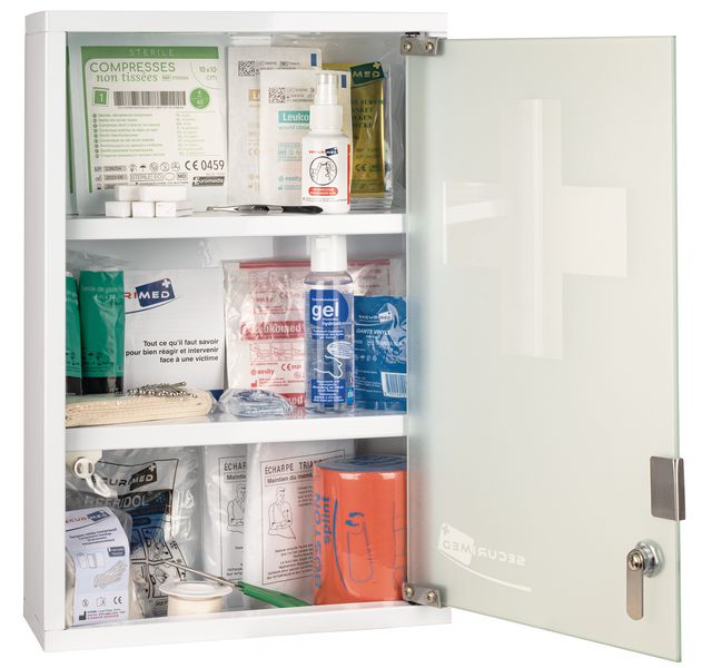 Armoire à pharmacie Fédération Canoë-Kayak 1 porte vitrée - garnie