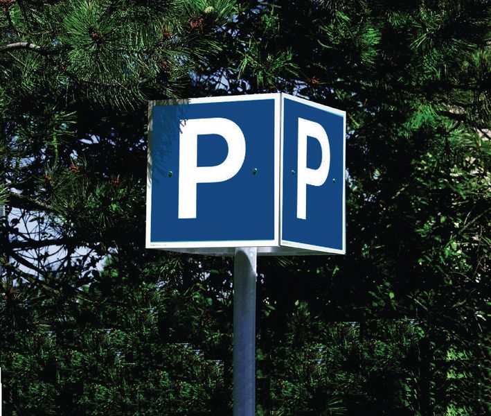 Cartello Parking Privato Blu 40x25 Cm - Scegli Tra Adesivo, PVC 3mm O Dibond, Con Viti E Preforatura, Resistente Alle Intemperie, Prodotto In Francia