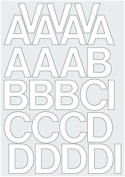 Stickers Chiffres Et Lettres Adhésifs – Résistants Aux Intempéries, Pour Marquage Intérieur Et Extérieur