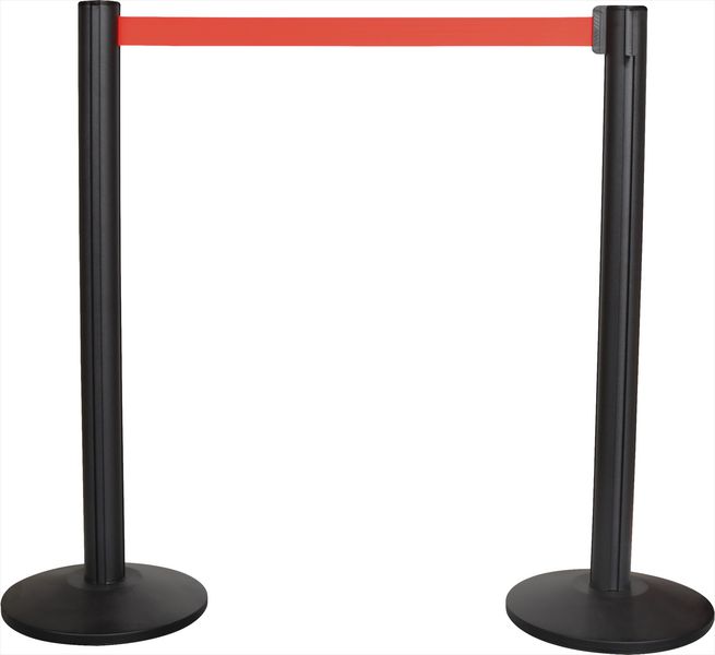 Kit 2 poteaux noirs avec sangle 2,3 m