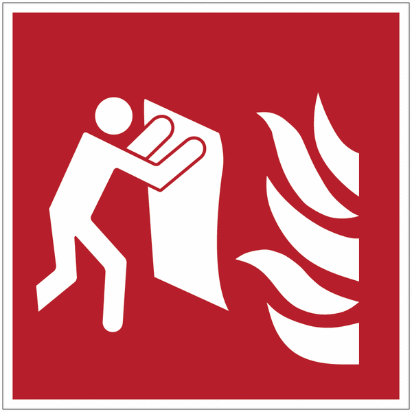 Cartello Identificativo Per Coperta Antincendio – 75x200 Mm, Adesivo In Vinile, Prodotto Nel Regno Unito