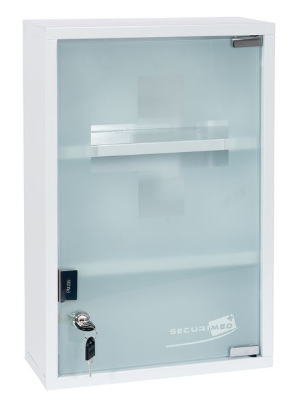 Armoire à pharmacie métal 1 porte vitrée - vide
