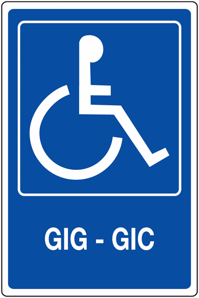 Panneau Ascenseur Handicapés - Signalétique Handicap - PMR
