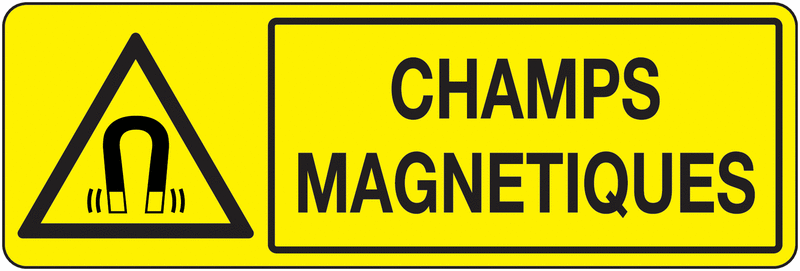 Plaque Magnétique "Mortel Danger Interdit Obligatoire" GHS6 10cm - Sécurité Neuf SAFIRMES