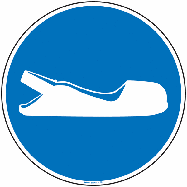 Panneau port surchaussures de sécurité obligatoire Signals