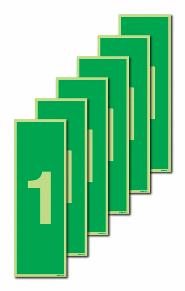 6-Pack Xtra-Glo Number1 Signs | Seton