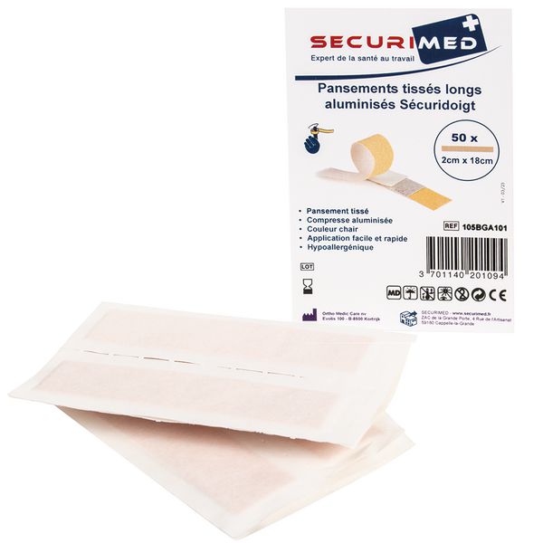 Pansements Sécuridoigt longs tissés Securimed