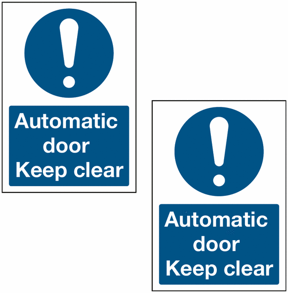 Automatic Door Keep Clear Door Symbol Signs | Seton
