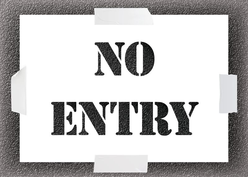 Reusable Stencil - No Entry | Seton