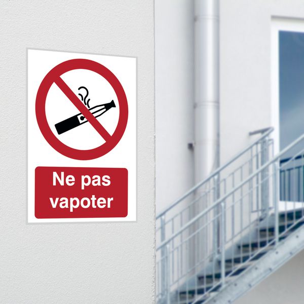 Panneau et autocollant "interdiction de vapoter" | Seton