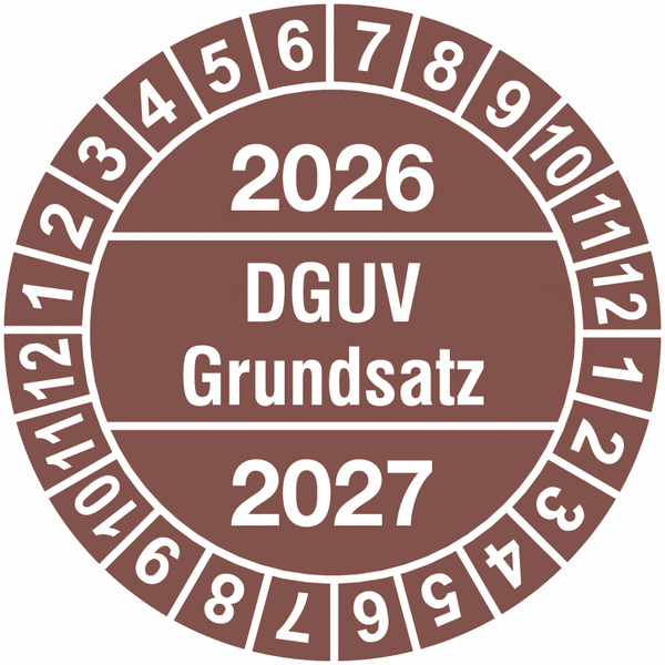 Prüfplakette Mehrjahresplakette DGUV Vorschrift 3 – Blau 30mm 15 Stück 2030-2035